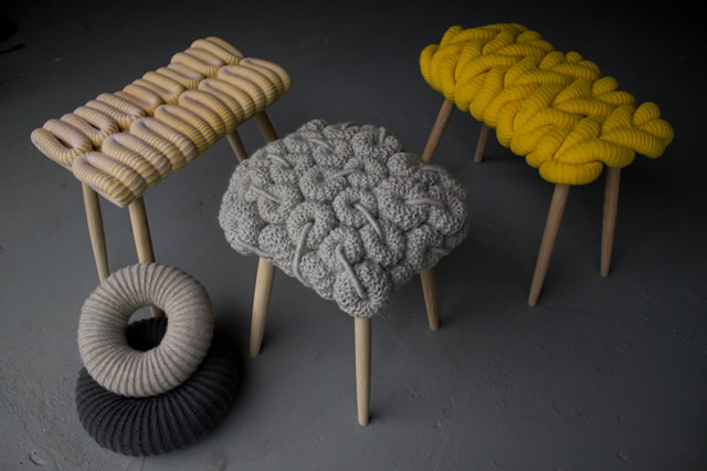 Knitted stools