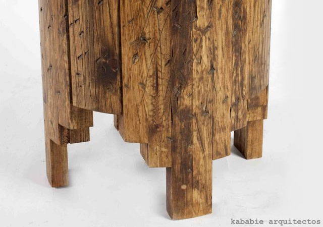 Salmi Negativo wood stool