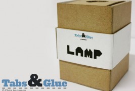 Recycled cardboard lamp - thumbnail_1