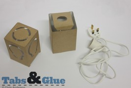 Recycled cardboard lamp - thumbnail_4