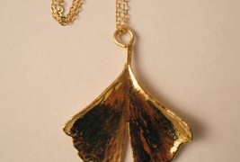 Ginkgo biloba leaf pendant
