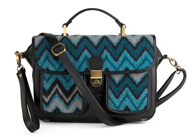 Tribal patterned satchel bag