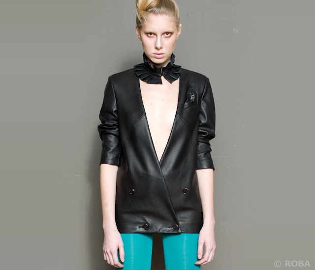 Roba leather blazer | Image courtesy of Roba