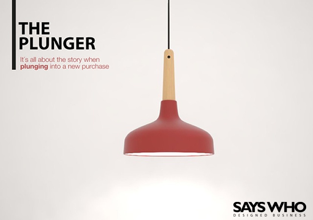The Plunger suspension lamp | Image courtesy of SAYS WHO