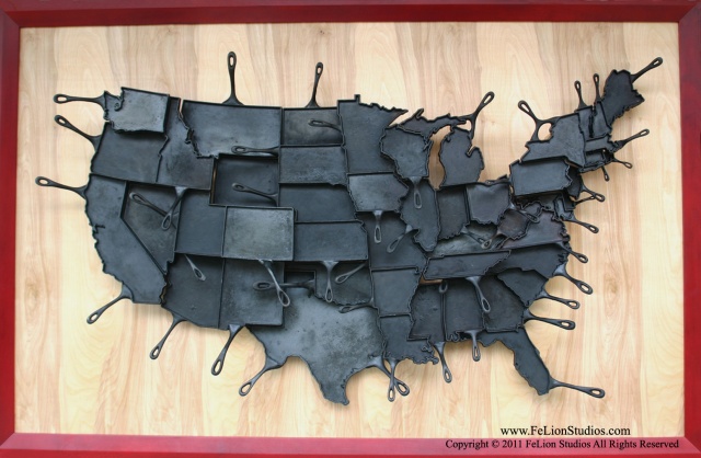 United States of Cast Iron Skillets | Image courtesy of FeLion Studios