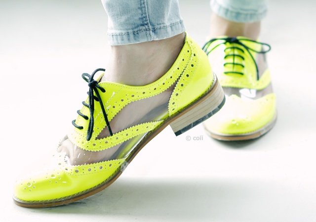 Scarpe derby fluo