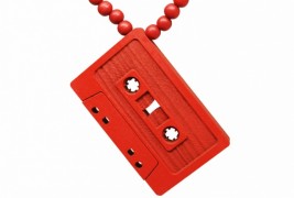 Cassette wood necklace - thumbnail_3