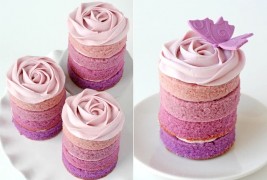 Purple Ombre Mini Cakes