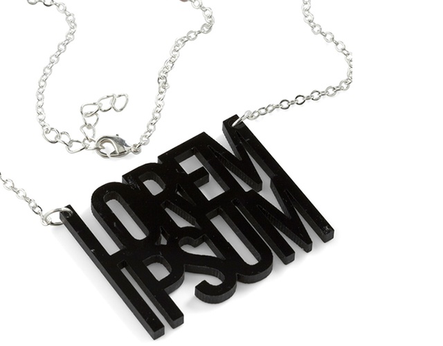 Lorem Ipsum necklace | Image courtesy of Modcloth