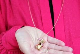 Collana coniglio origami - thumbnail_4