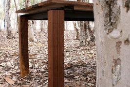 Walnut & Steel table - thumbnail_1