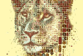 Lions mosaic portraits - thumbnail_2