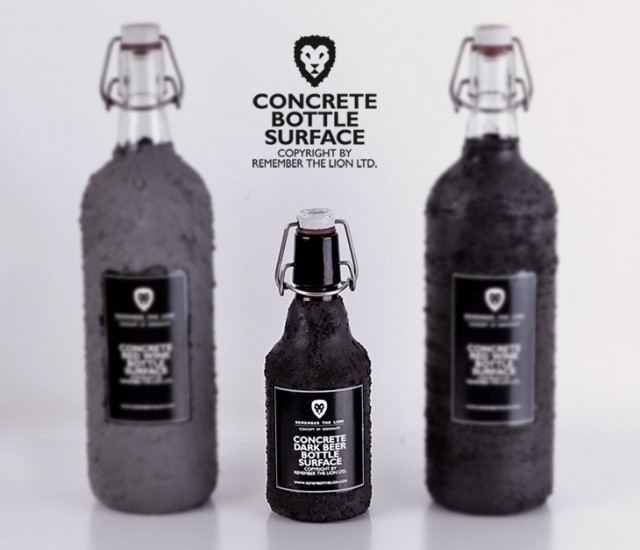 Concrete Bottle surface | Image courtesy of Ten Photo Art, Remember The Lion