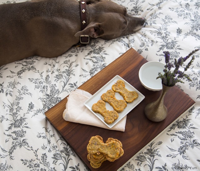 Bacon and cheese dog biscuits