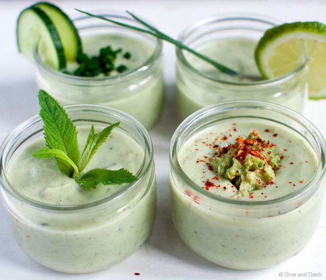 Chilled avocado soup